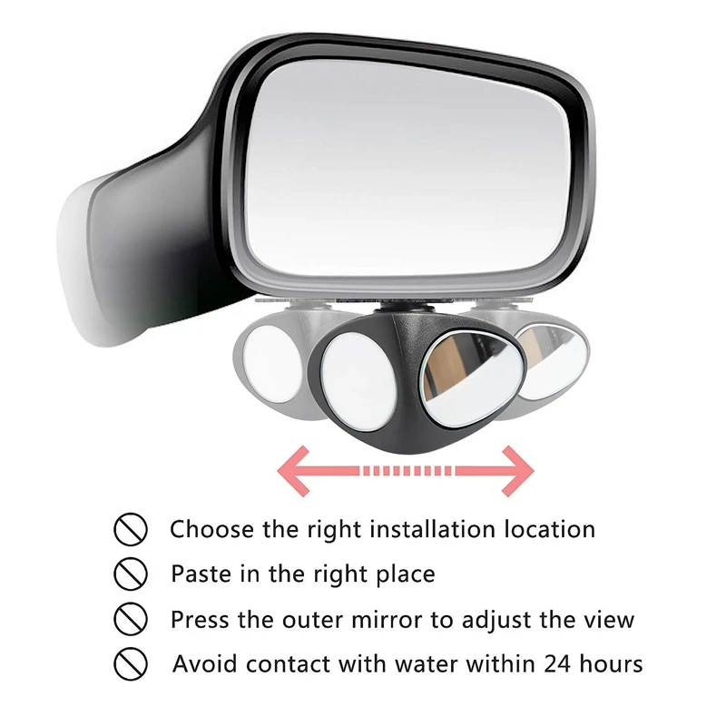 Practical Car Blind Spot Mirror Wide Angle 360 degrees Rotation Adjustable Convex Rear View Front Wheel | Автомобили и мотоциклы