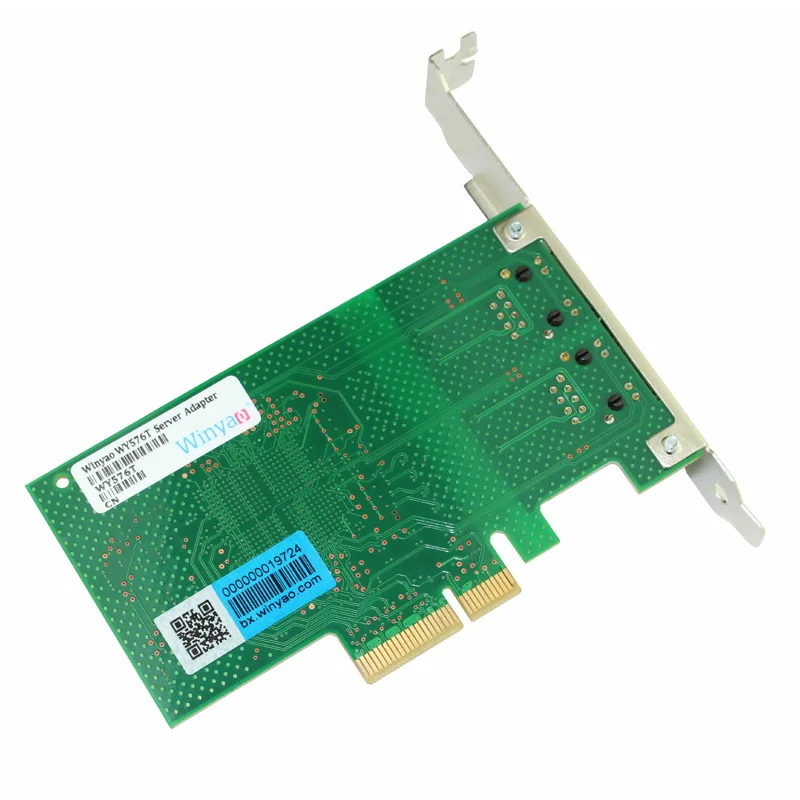 2 порта Gigabit Ethernet сетевой адаптер 1000 м PCIe X4 NIC карта JL82576EB чипсет | Компьютеры и офис