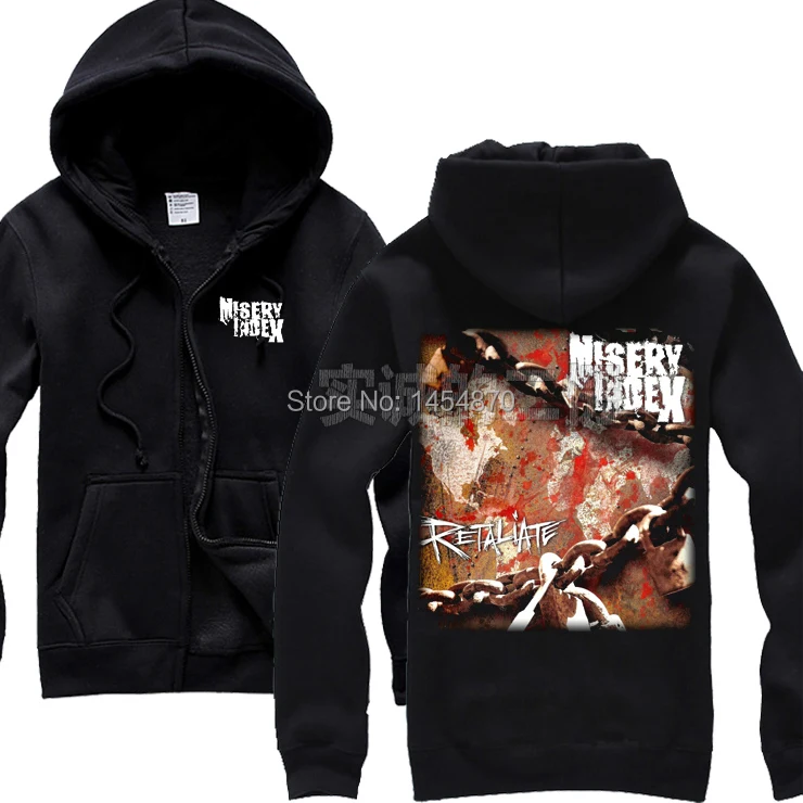 Горячая Распродажа Misery Index Группа 100% хлопок рок худи зимняя куртка рубашка hardrock