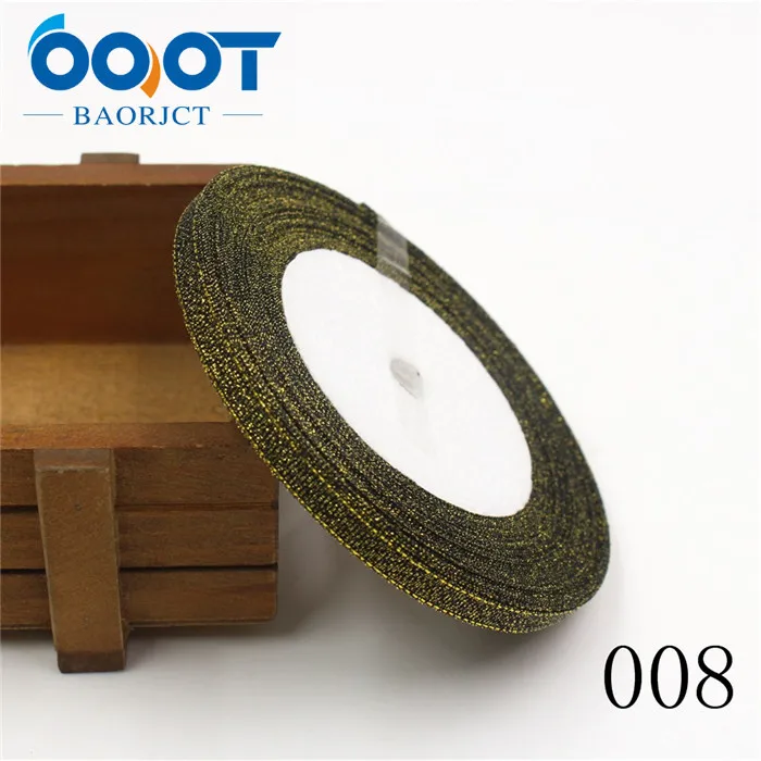 OOOT BAORJCT, 1710181,34 цветов, 6 мм, Блестящая лента, Рождественская тесьма для свадебного ремесла, бант, подарочное украшение, оберточная лента, сделай сам - Цвет: 008