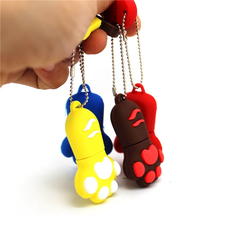 Cute Lovely Cat/Bear claw флеш-диск USB 2 0 64 ГБ 32 Флешка 8 Гб 16 карта памяти 4 U disk | Компьютеры и
