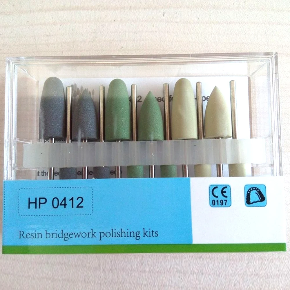 Dental Lab Materials Resin Base / Flexible Partial Acrylic Denture Polishing Kit Rubber Tips 12pcs/kit 0412 | Красота и здоровье