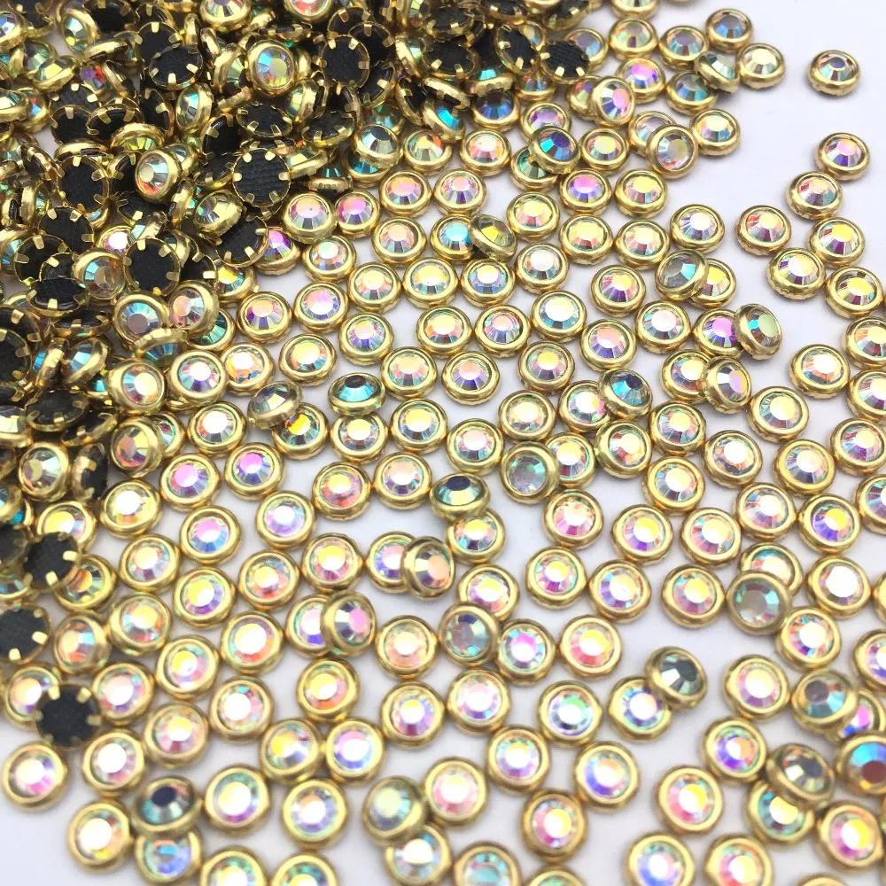 Новинка 2017 SS16 crystalAB ногтей Стразы 1440 шт. плоской задней исправления блеск страз