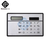 8 digits digital display ultra thin mini slim credit card solar power pocket calculator