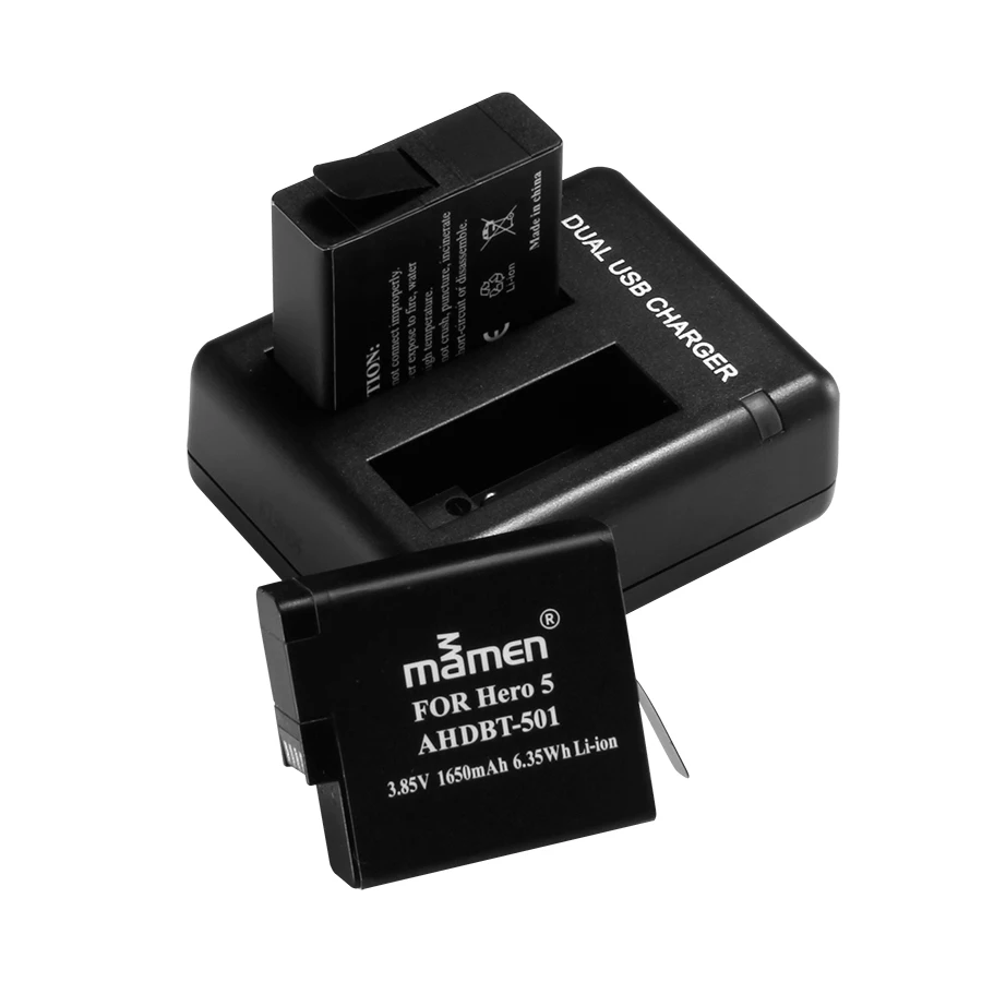 Аккумуляторная батарея Mamen 1650 мАч для цифровой камеры Gopro 501 + зарядное устройство
