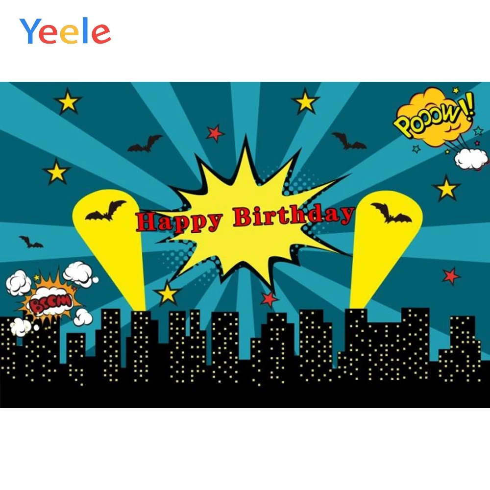 Yeele мультфильм супер герой бум ребенок день рождения детей портрет фотографии