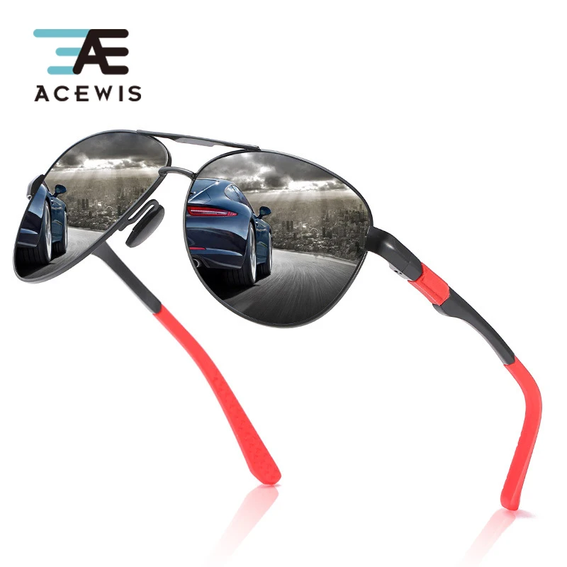 ACEWIS Ретро стиль солнцезащитные очки поляризационные мужские винтажные