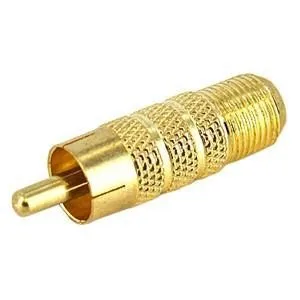 100 шт. Позолоченные RCA штекер для F Женский коаксиальный разъем адаптера