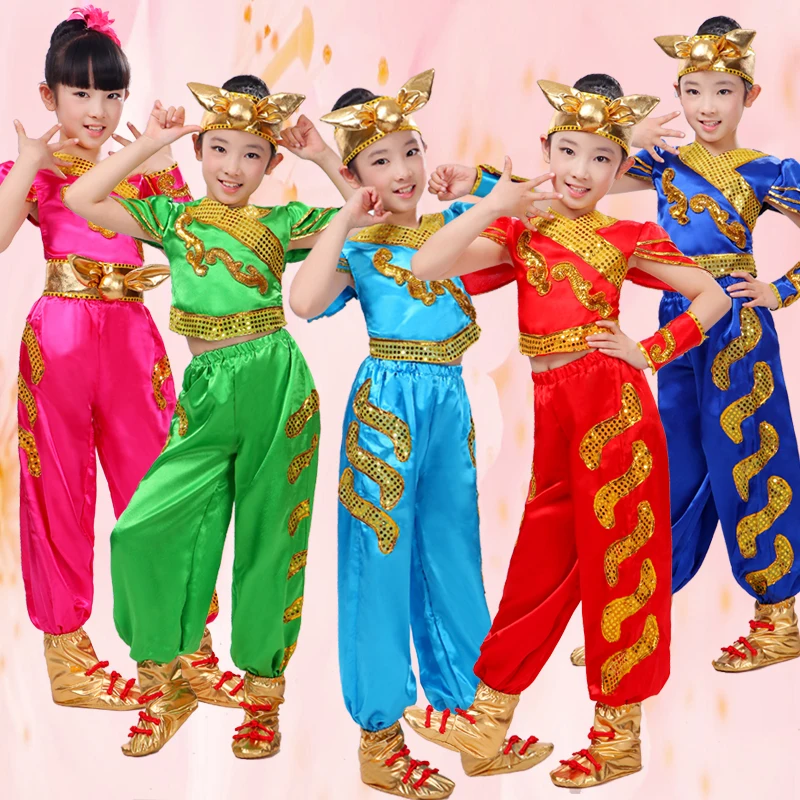 Детский костюм для гонок с лодкой-драконом китайских народных танцев одежда