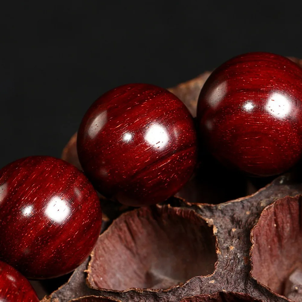 Wild forest old material India lobular red sandalwood beads bracelets 18mm high density with Venus bracelet wholesale 1.8 | Обустройство