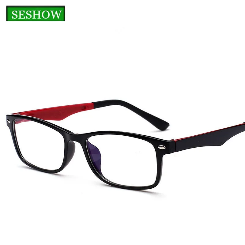SESHOW comfortable men's glasses frame retro brand design TR90 plane lens female |