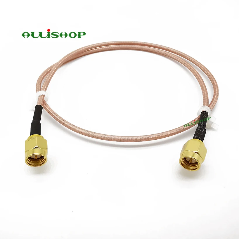 SMA штекер с соединительной линией RF коаксиальный кабель RG316D двойной щит серебро