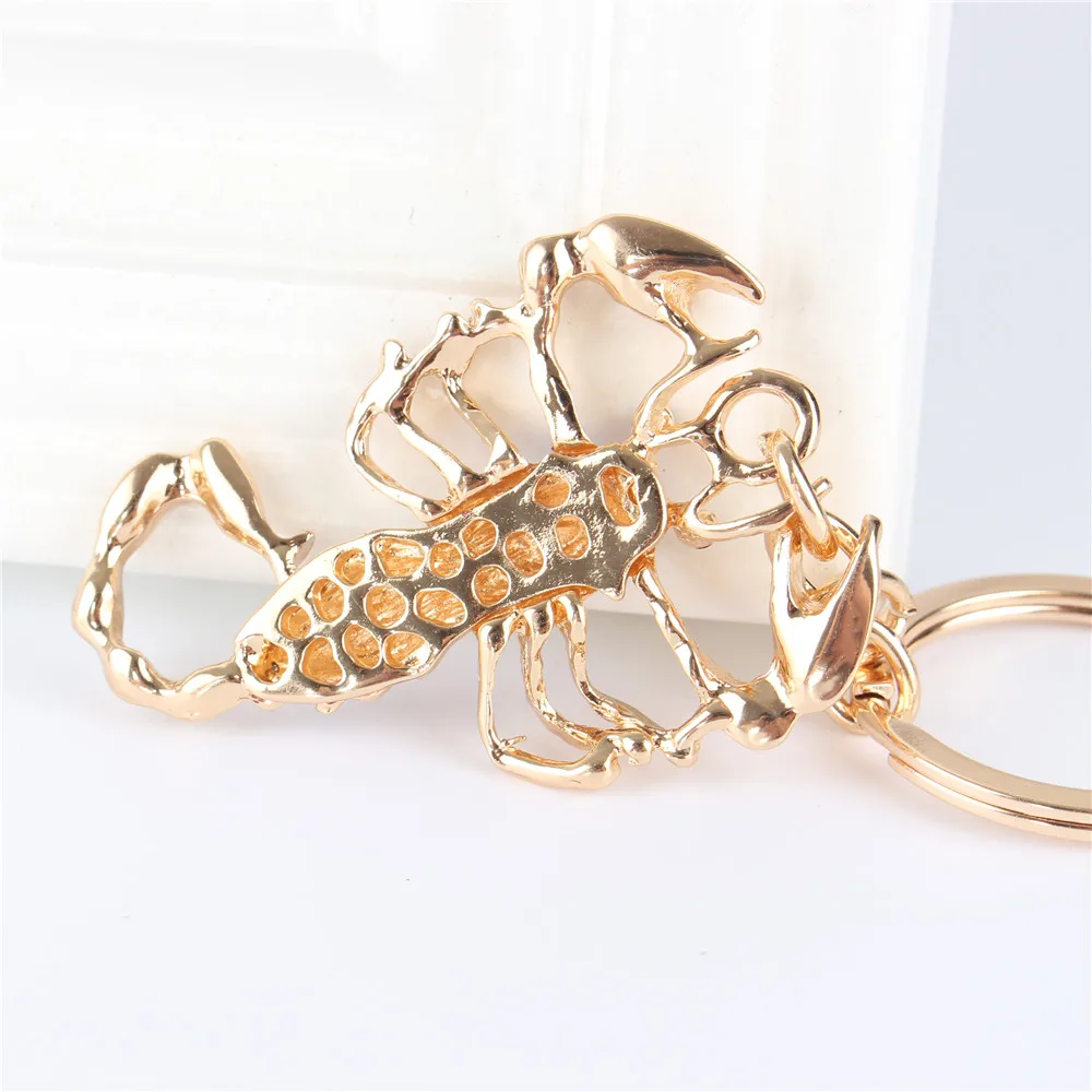 Черная сумочка с кристаллами скорпиона брелок для автомобильных ключей вечерние