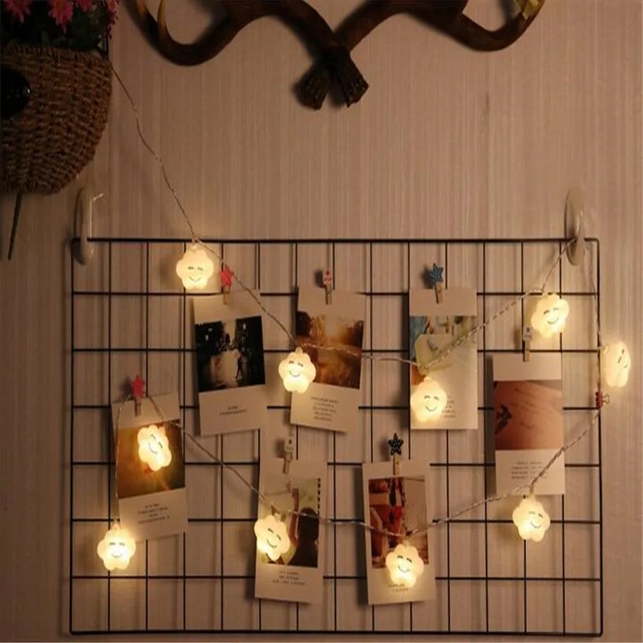 Заводские продажи новые световые гирлянды с облачным смайликом для детской