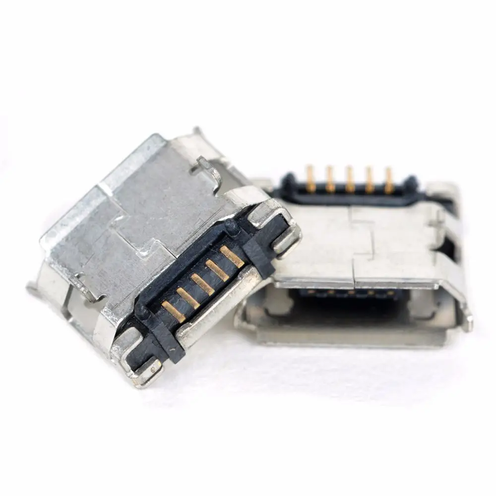 20 шт./лот 5 Pin SMT разъем Micro Тип USB B женского размещения SMD DIP серебро в комплект