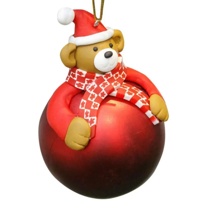 New Cartoon Soft Pottery Christmas Ball Decorations For Home Tree Navidad Arvore De Natal Gift | Дом и сад