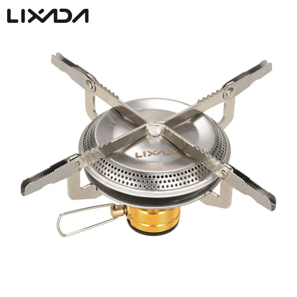 Портативная Туристическая газовая плита Lixada 3500 Вт складная для пешего туризма