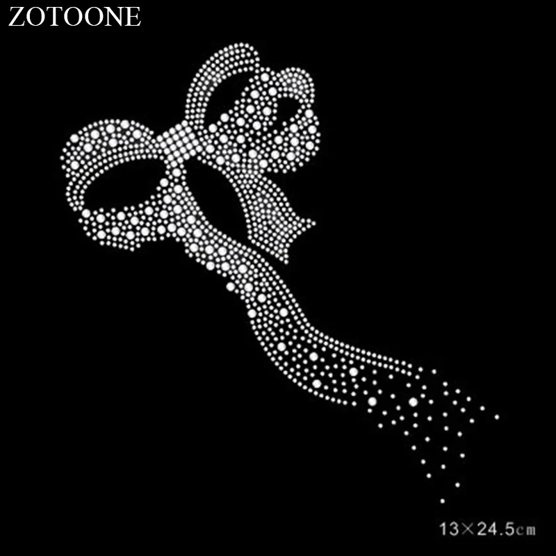 ZOTOONE Cyrkonie стразы s кристально чистая СТРАЗА Горячая фиксация Стразы бант
