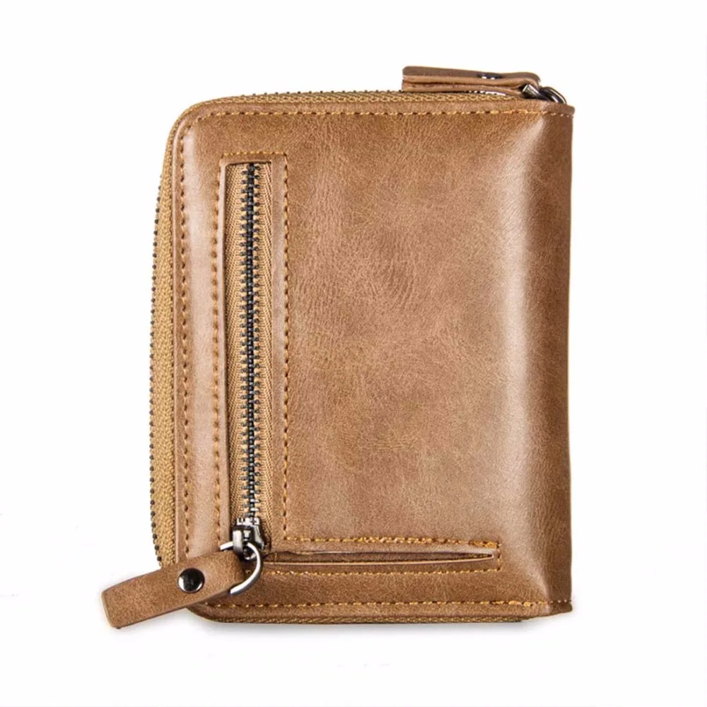 Baellerry PU Leather Men Wallets Zipper Card Holder Sample Solid Wallet Coin Pocket High Quality Male Purse cartera | Багаж и сумки