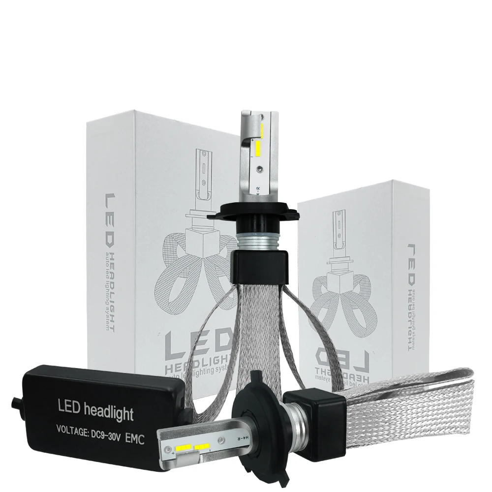 PAMPSEE 1 пара T8 светодиодные лампы для фар Автомобильные фары H7 LED 12 в 80 Вт 9600LM 6000K