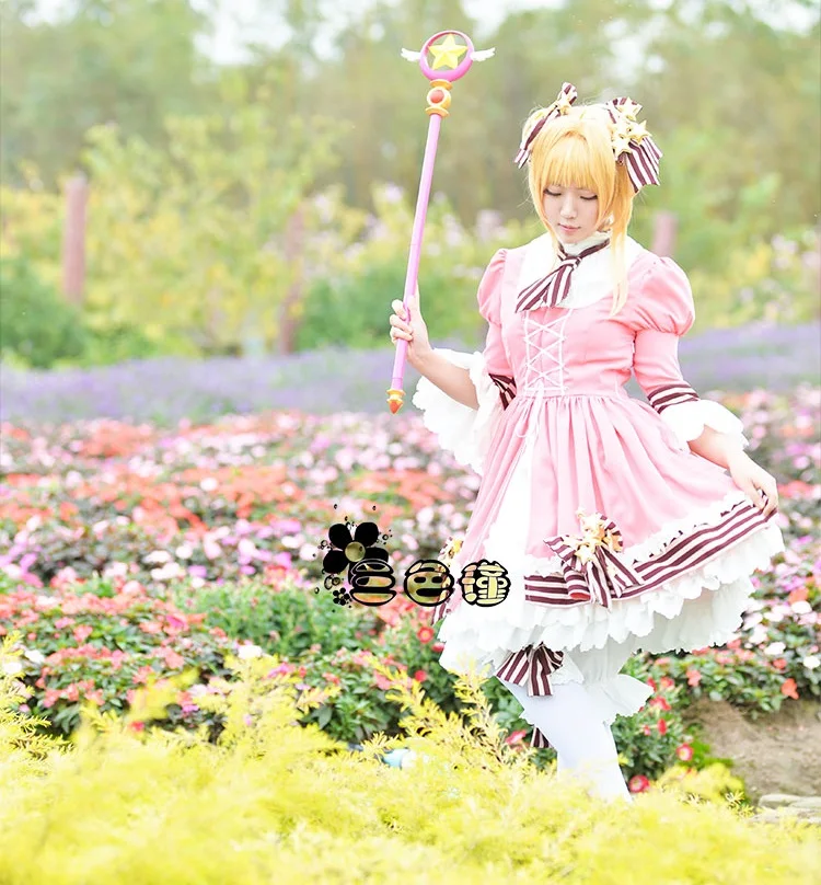 Женский костюм для косплея Cardcaptor Sakura розовое платье на годовщину 20-го юбилея