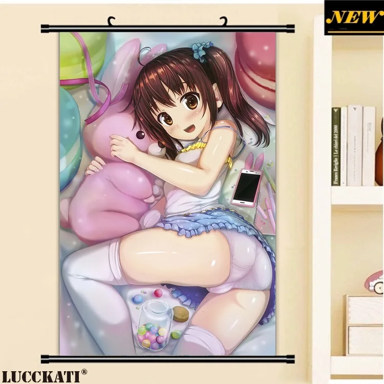 40X60 см melonbooks дыня-Чан cameltoe Сексуальная лоли задница Бикини высокие мультфильм аниме Настенная картина Фреска свиток холст живопись плакат