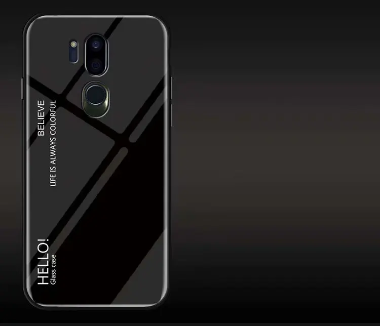G7 чехол s для LG G7 G 7 чехол s Роскошный противоударный силиконовый чехол для LG G7 ThinQ роскошный защитный чехол из закаленного стекла - Цвет: Black