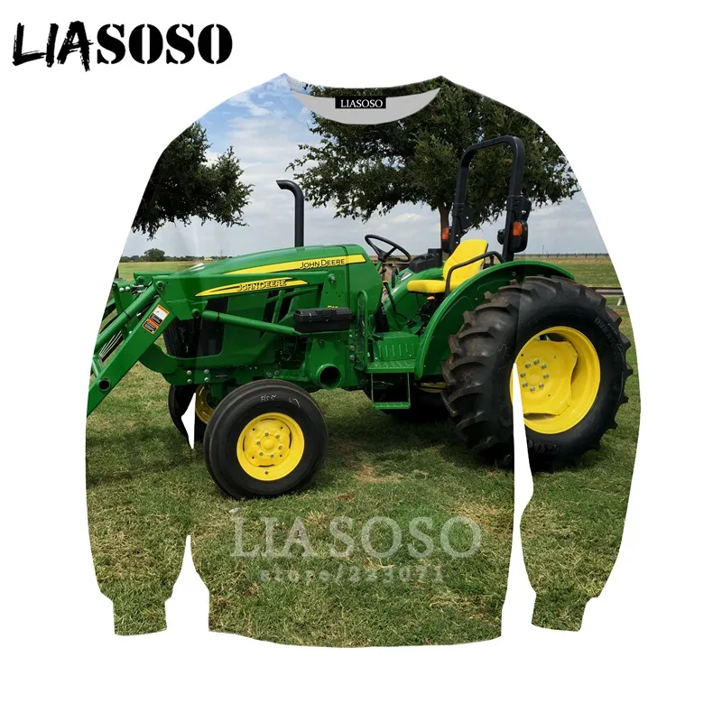 4 LIASOSO, осень, новинка, мужские, женские, модные толстовки, 3D принт, автомобиль, трактор, толстовка с длинным рукавом, хип-хоп Топ, Harajuku, пуловер, B081 - Цвет: 4