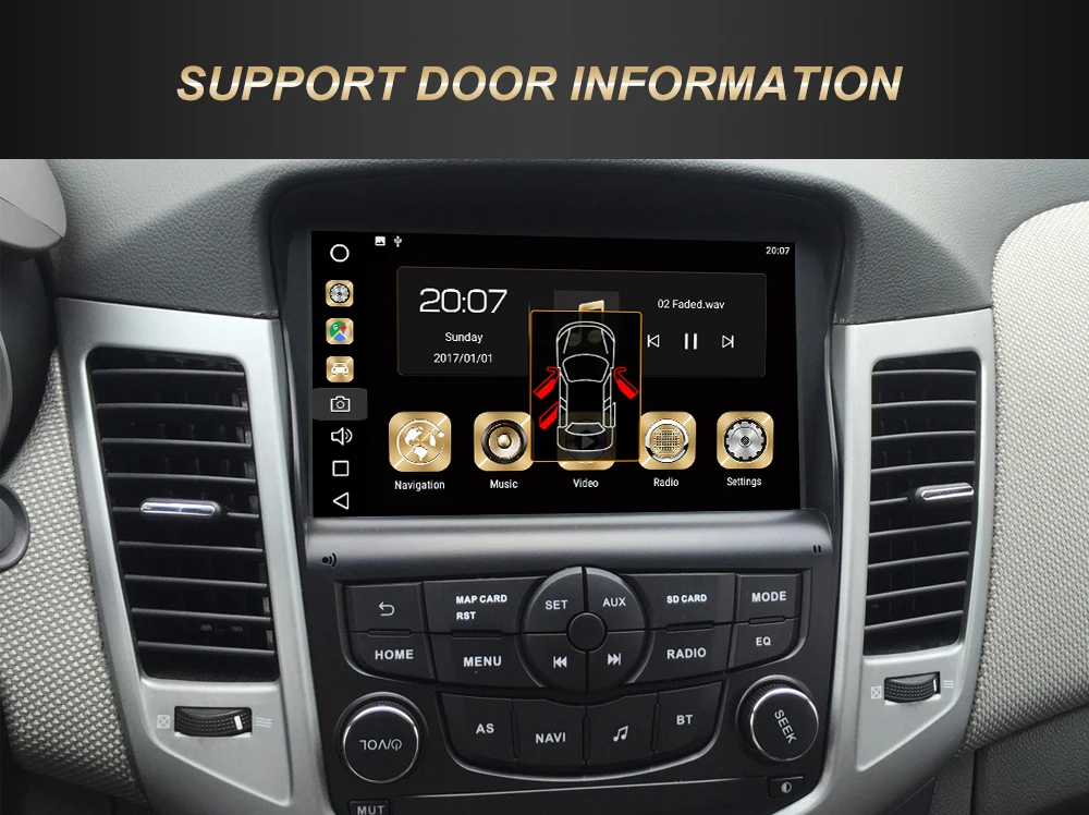 Android 8 0 мультимедийный автомобильный DVD-плеер без GPS-навигации для Chevrolet CRUZE 2008-2011