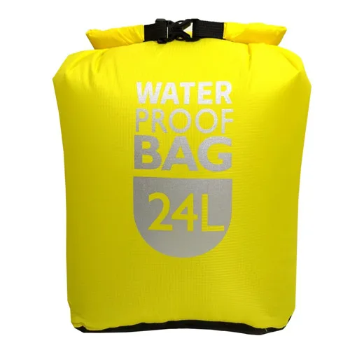 Yellow 24L 6L 12L 24L рафтинг для плавания на лодках сухой мешок парусный Каякинг каноинг река Трассировка пакет треккинг плавающий водонепроницаемый мешок - Цвет: Yellow 24L