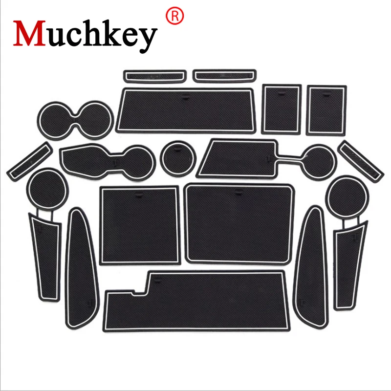 Углеродные Противоскользящие коврики для дверей автомобиля 18 шт.