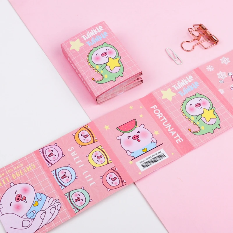 24 шт./лот милый Лазерная свинья блокноты для записей Бумага Sticky Notes подарок для детей школы набор канцелярских принадлежностей рекламные