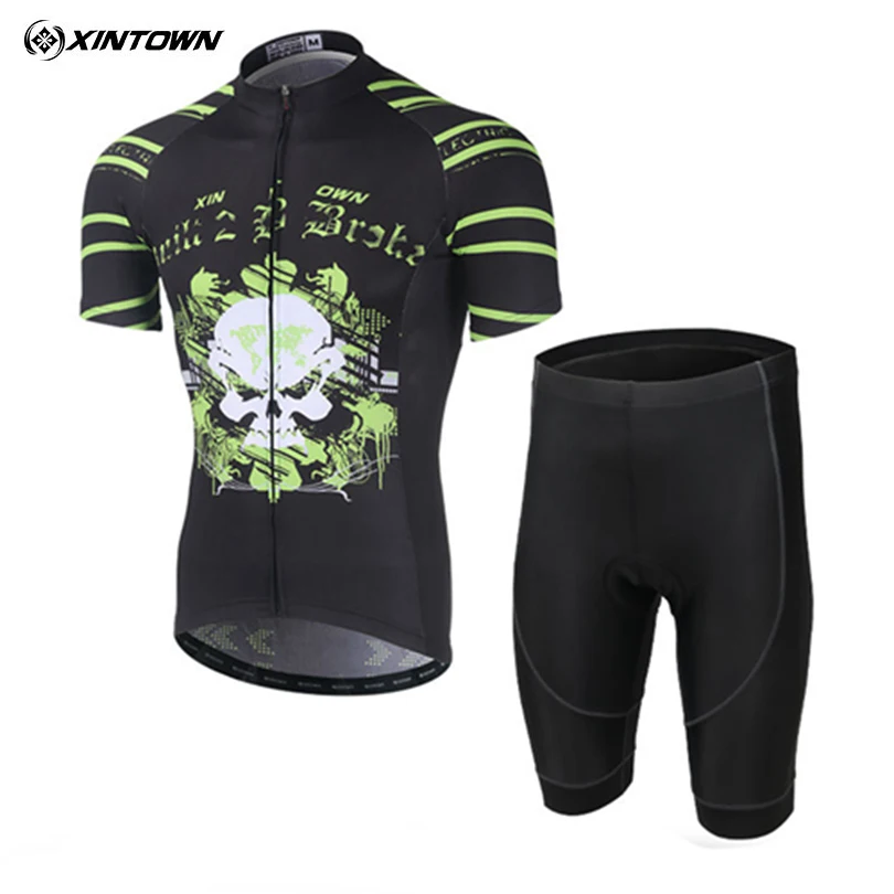 

XINTOWN Cycling Jersey 2019 Mens Pro Team Short Sleeve Set MTB Bicycle Clothing Maillot Ropa Ciclismo Bike Sports Gel Bib Shorts