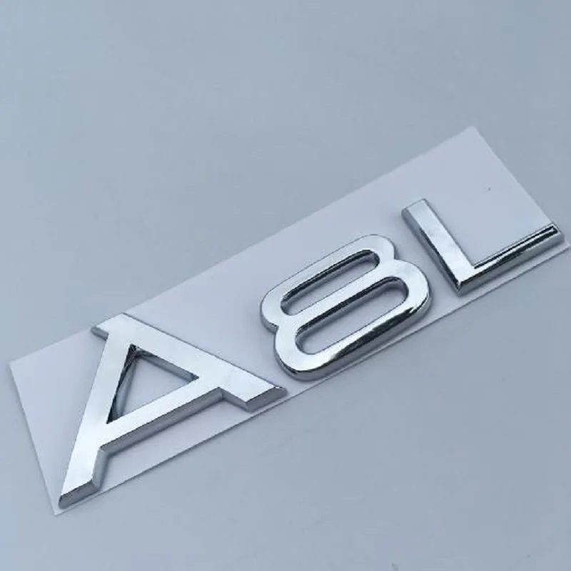 Багажник автомобиля сзади буквы A8L слова эмблемы Стикеры пригодный для Audi A8L