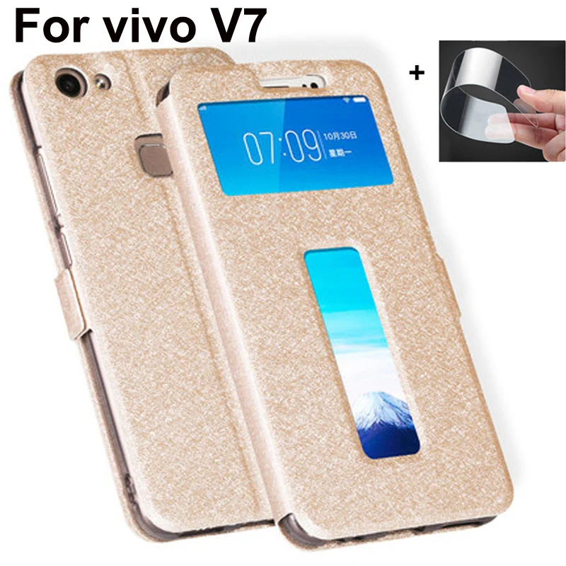 

Чехол-книжка для vivo V7, 5,7 дюйма, с открытым окошком