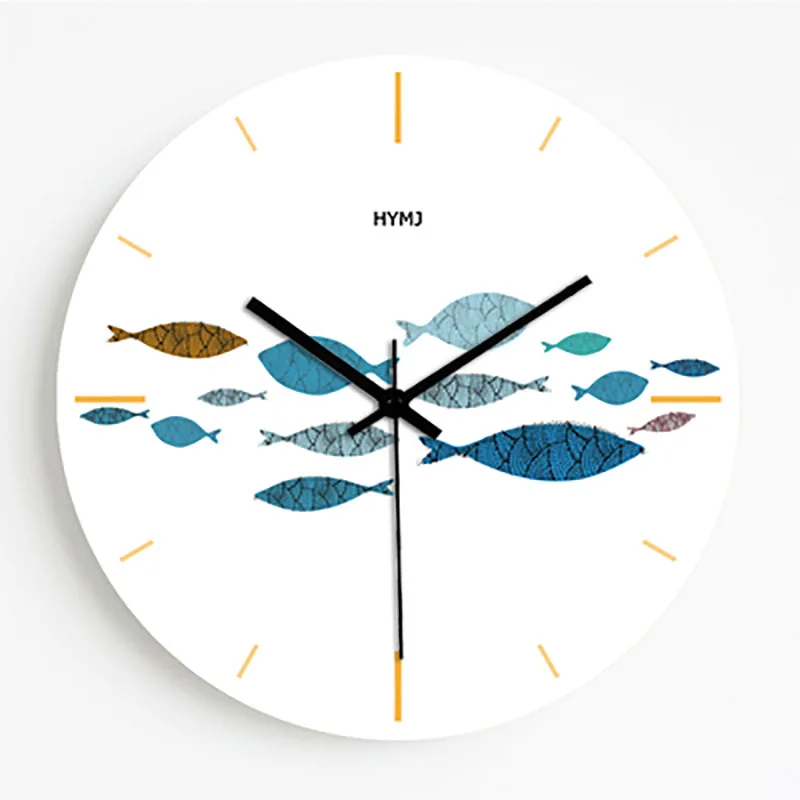 Fresh Plants Wall Clock Modern Design Retro Home Decor Decorations Living Room Wall Clock Digita Wall Watches Home Decor 50Q148 - Color: Style2