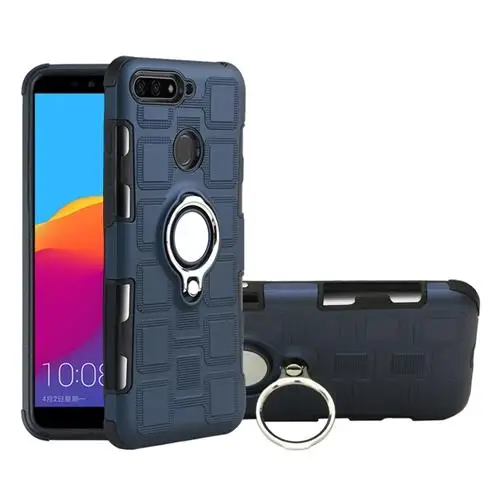 Navy Blue Чехол s для huawei Honor 7C 5," AUM-L41/Honor 7C Pro 5,99" LND-L29 чехол с автомобильным держателем TPU+ PC задняя крышка аксессуар для Honor 7C - Цвет: Navy Blue