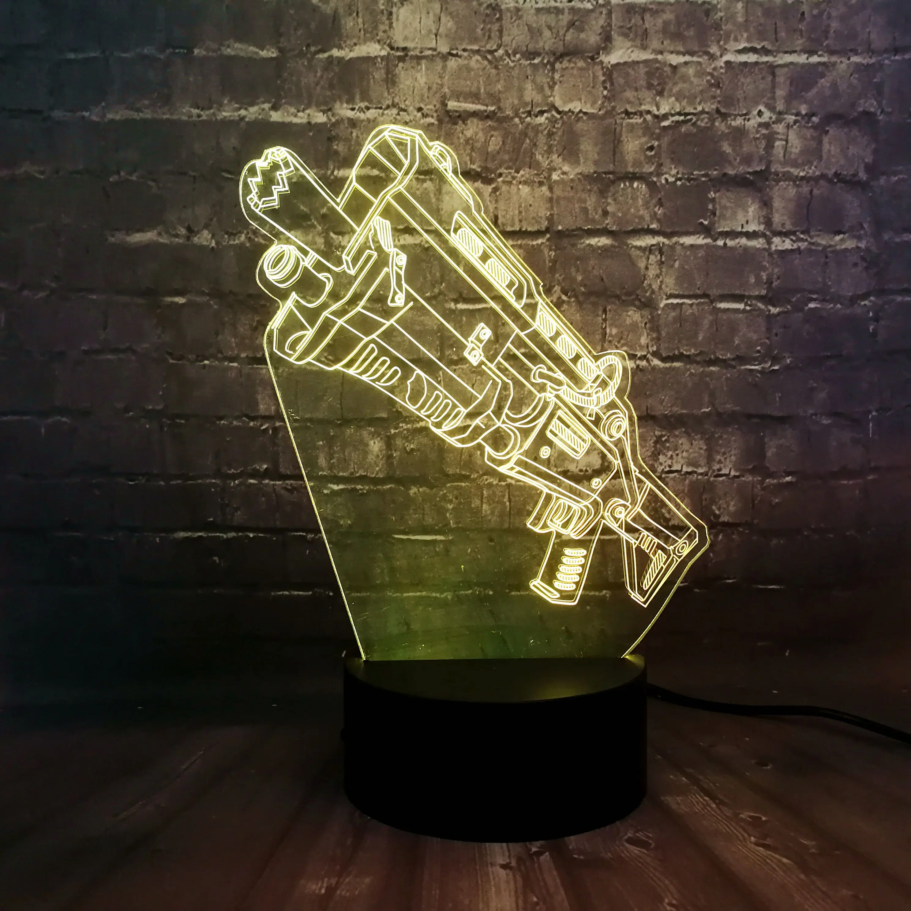 Новая акриловая Иллюзия 3D 7 цветов USB зарядка RGB игра битвы реквизит в виде