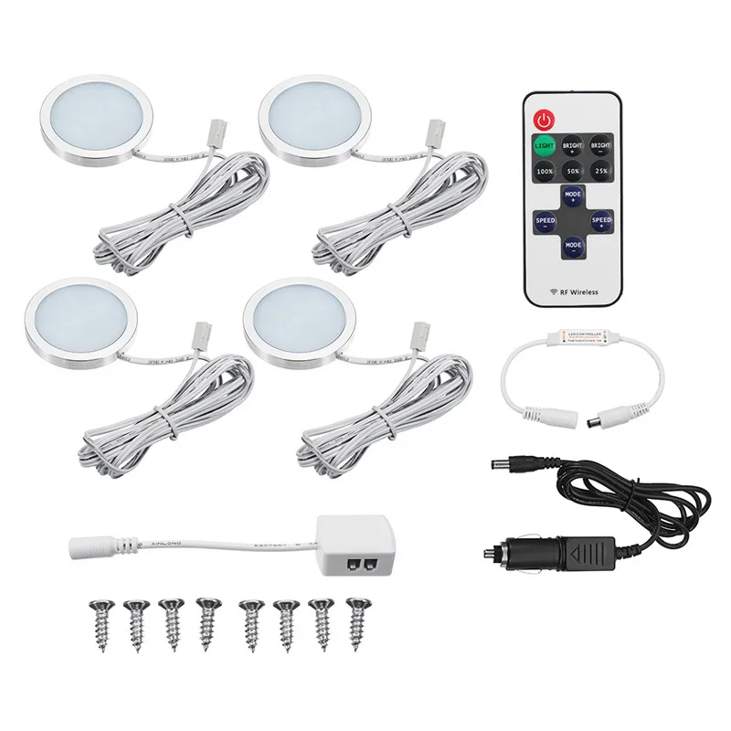 

2 Pair Remote control LED Dome light Car interior Lamp Reading light 4 IN1 12V Interior LED Spot Lights for camper SUV RV BOA