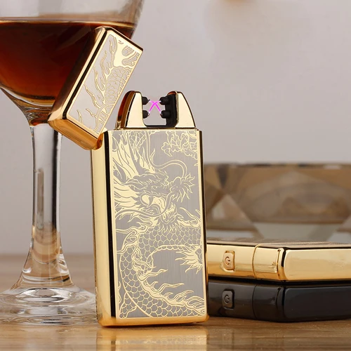 Usb перезаряжаемая электрическая дуга зажигалки персональные крест двойной