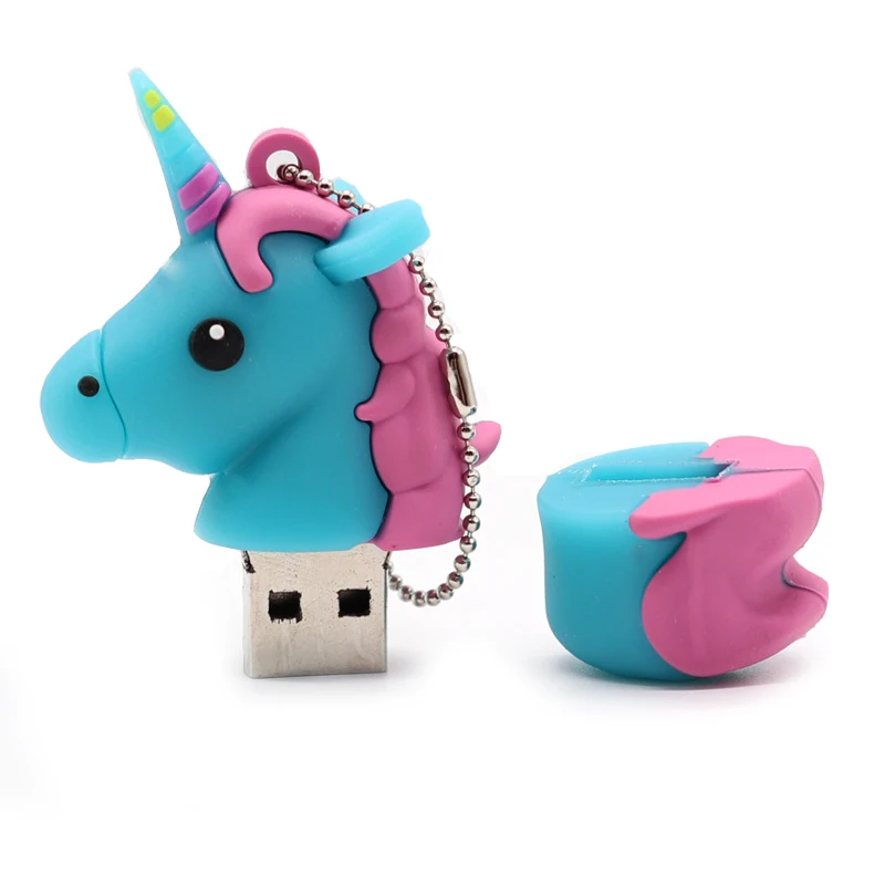 USB флэш-накопитель флешки 4 GB 8 GB 16 Гб, 32 ГБ, 64 ГБ мультфильм Симпатичные Единорог memory stick u диск creatvie gfit Флеш накопитель cle usb флешка