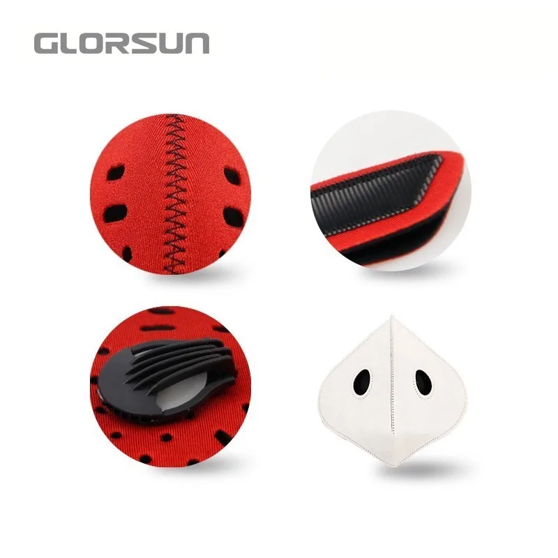 GLORSUN маска от пыли n99 неопреновый смог туман мотоцикл езда лицо рот пользовательский n99 воздушный фильтр анти запах дым Пылезащитная маска