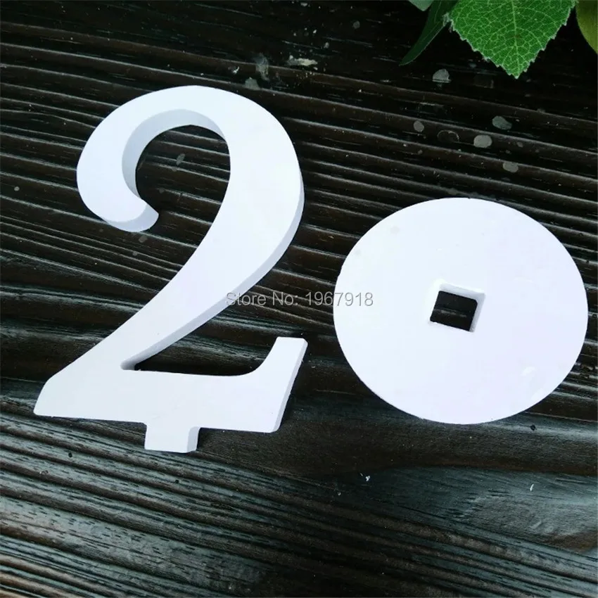 Белый номер свадебного стола индивидуальный подставки из ПВХ свадебные