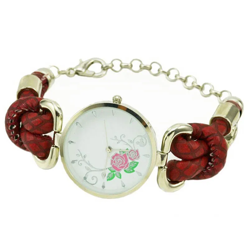 Новые женские часы модные винтажные кожаный ремешок кварцевые наручные Relogio