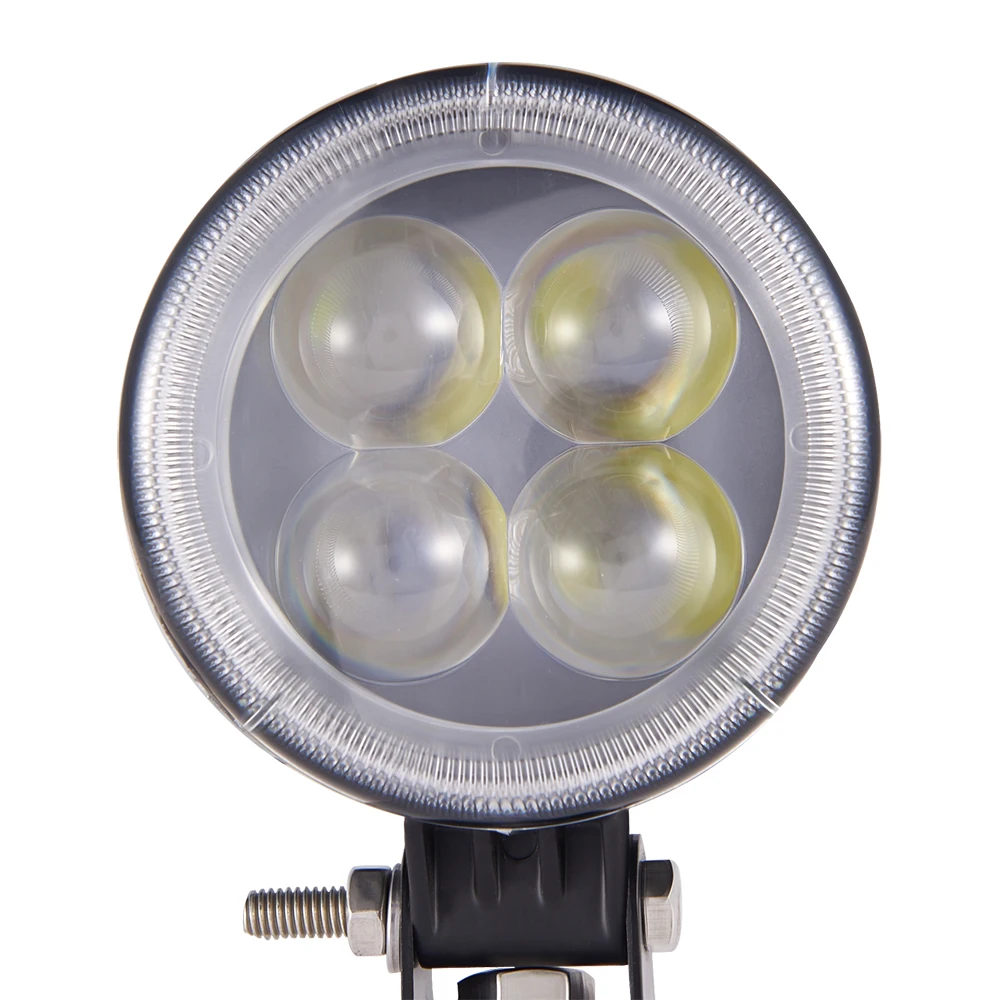 

4Pcs 4D 12W Round Work Sunlight Car Led Lights Waterproof 12V Led Work Light Car Off-Road Flood Spot Lights for Vehicle SUV ATV