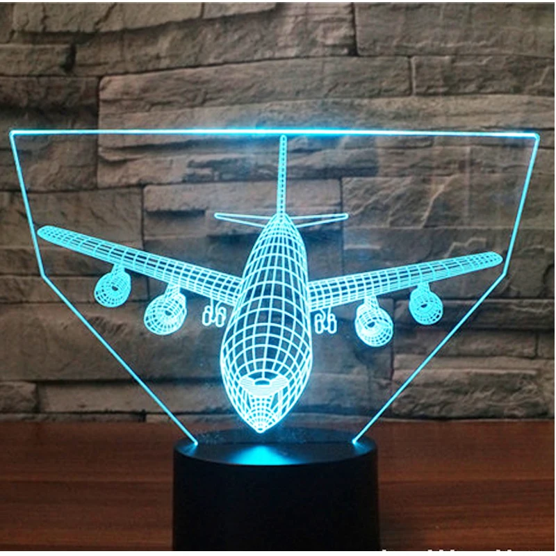 3D LED ночник ударная висячая ракета бомбардировщик позитив поставляется с 7 видов