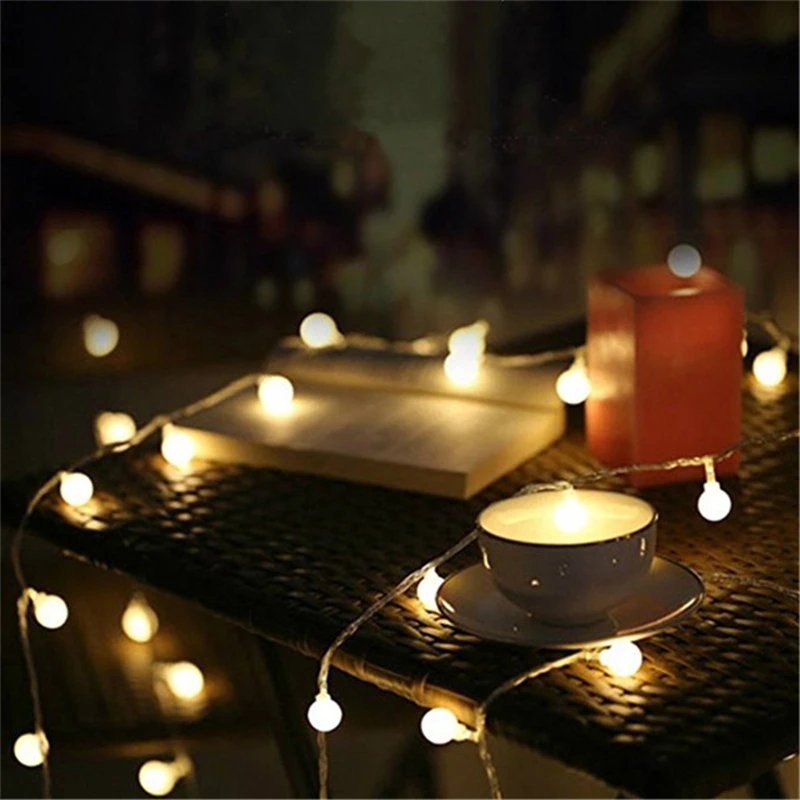 3M 5M 10M Garland Xmas LED Ball String Light USB 5V Operated 20 50 80 Fairy Lights for Christmas Tree Wedding Party Decor | Освещение