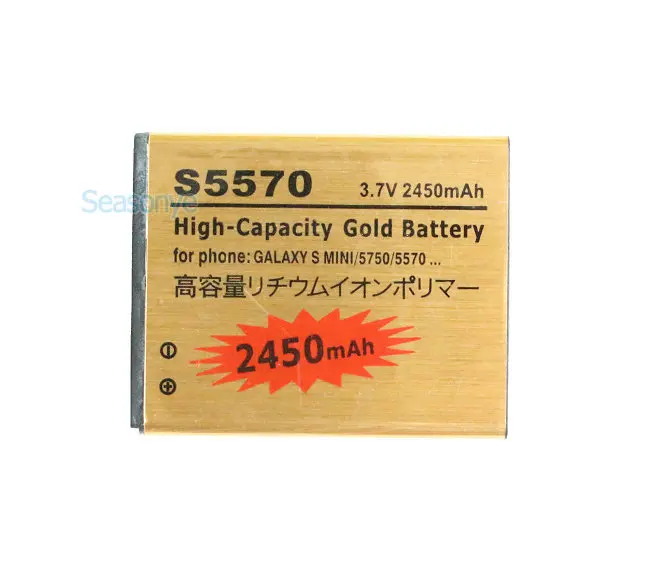 Seasonye 2450mAh EB494353VU / EB494353VA EB494353VABSTD Золотой Сменный аккумулятор для Samsung Galaxy S Mini S5570 |
