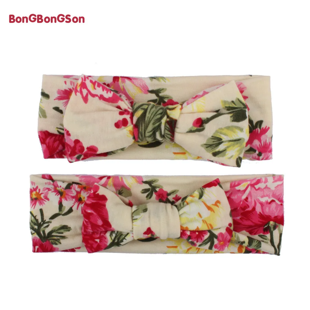 Повязка на голову с цветочным принтом для мамы и ребенка 2 шт./компл.|Аксессуары| |