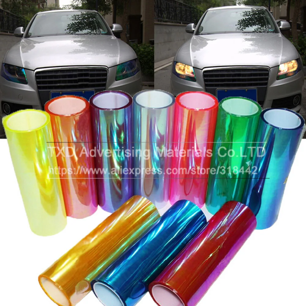 1 рулон Тонировочная пленка для фар 10 цветов 0 3x9 м|headlight film|tint filmtaillight film |